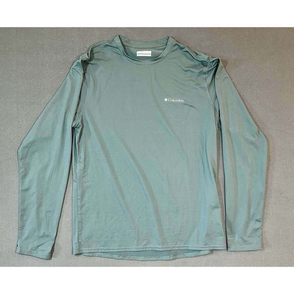 Columbia‎ Omni-Wick Shirt Mens Teal Long Sleeve Performance Athletic Size M